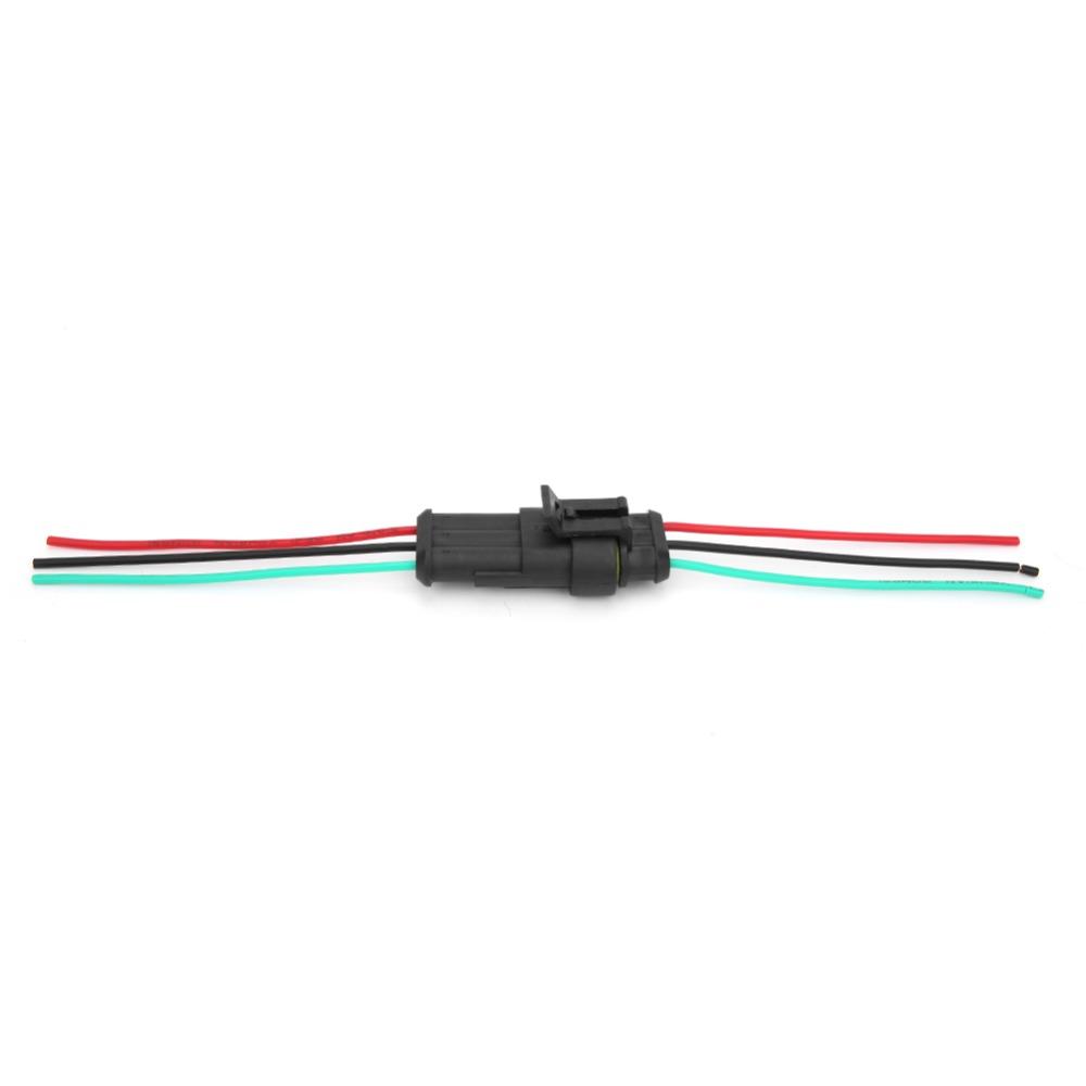 5 Sets 3 Pin Car Electrical Connector Waterproof With Wire Waterproof Connector Electrical Connector Plug Motorcycle Electrical