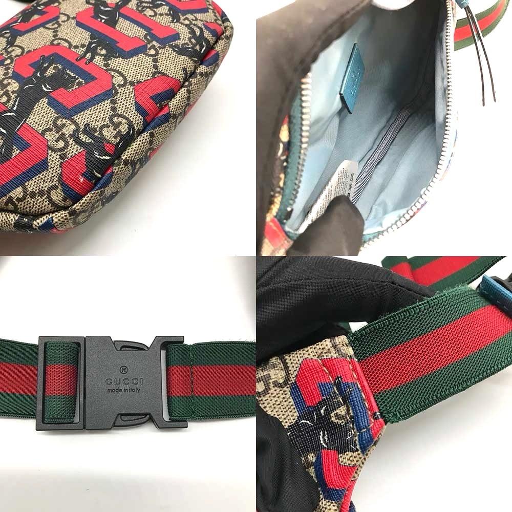 Used GUCCI Chilled licenseWaist bag GG Supreme Canvas Women