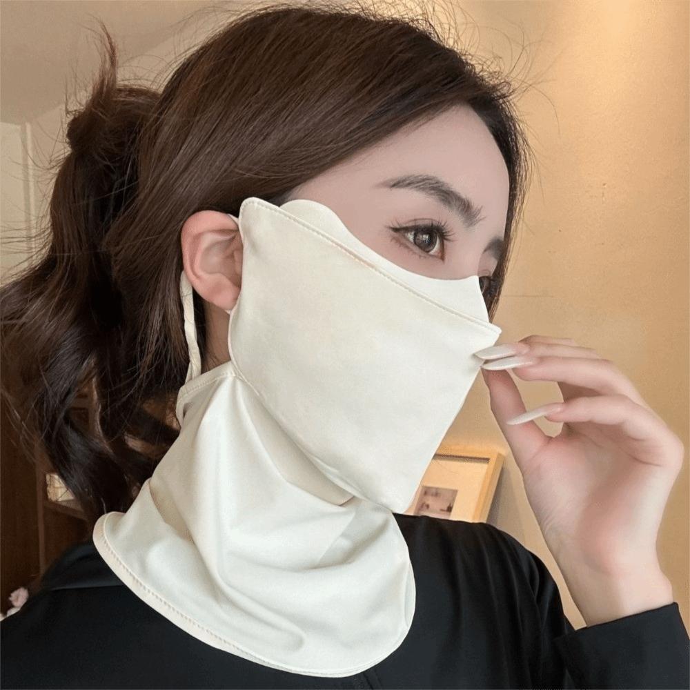 Integrated Shawl Ice Silk Face Mask Lightweight Design Sun-shading Mask  Fishing