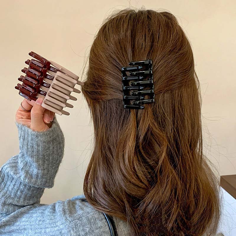 

Vintage Cross Comb Hair Claws for Women Girls Fashion Acrylic Solid Color Double Side Comb Clamp Tooth Hairpin Hair Accessoriees