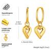 Stainless Steel Chic Heart Shape Earrings for Women Geometric Charm Gold Color Plated Hoop Earring Trendy Jewelry Gifts