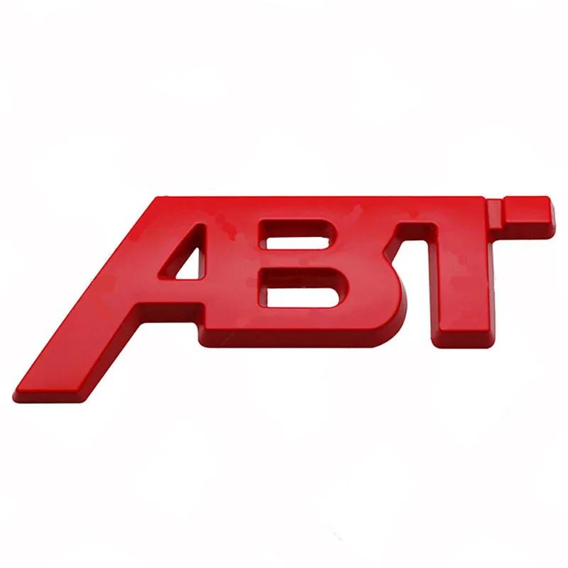

1Pc 3D Metal ABT Logo Emblem Car Front Grill Rear Trunk Badge Decal For Golf RS3 S3 S5 Q5 Q8 A4 B8 A3 8V Sticker 8.2cm x 3.2cm