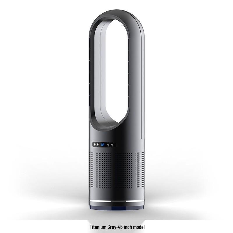 Leafless Electric Fan & Heater with Remote, Silent & Energy Efficient, Floor/Desktop Model 018JR.