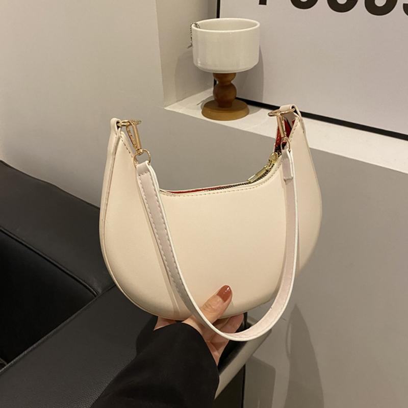 New Fashionable High-end Moon-shaped Baseball Bag Showing Luxury Women's Single Shoulder Bag Underarm Hobo Bag