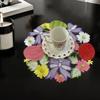 Easter Meal Mat Home Party Floral Pattern Decorative Coaster Ornament Table Mat Placemats Slip-resistant Decorations