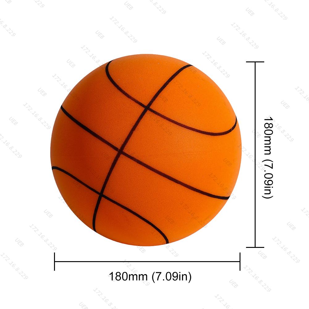Silent Basketball Foam Size 7/5 Grooved Airless Foam Basketball for Quiet Dribbling Indoor Training Mute Bounce Basketball Ball