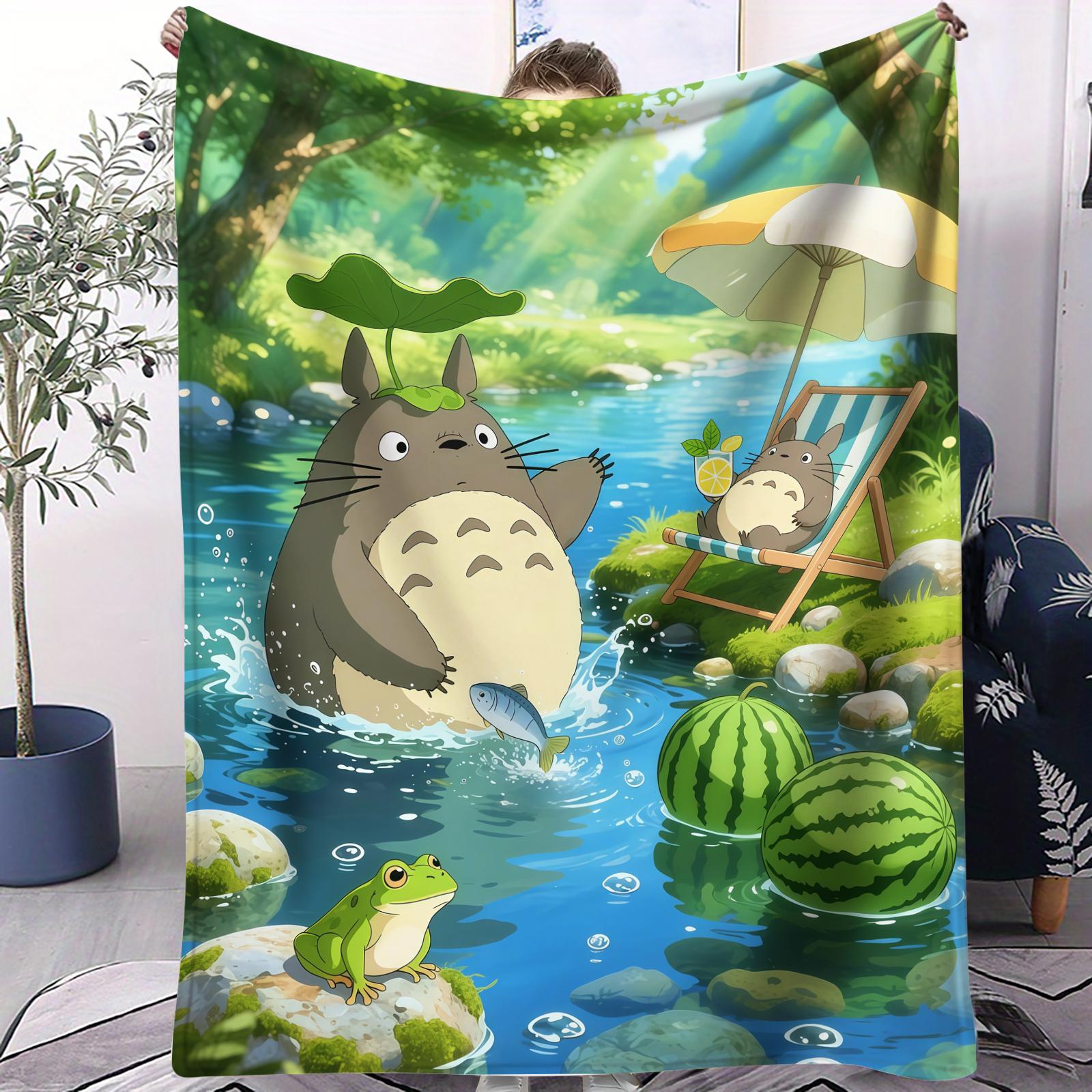 

Top Rated Totoro Cartoon Blanket All Season Soft Lightweight Comfortable Bed Bedroom Dorm Sofa Lunch Camping Outdoor Picnic Gift 70x100cm