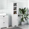 VidaXL Armoire de salle de bain BODO blanc 44x30x160 cm, armoire de rangement de salle de bain, placard de salle de bain, 4016860