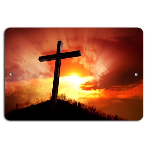 

Embrace the Light Cross at SunsetAluminumtin sign 20x30cm（7.8x11.8inch）