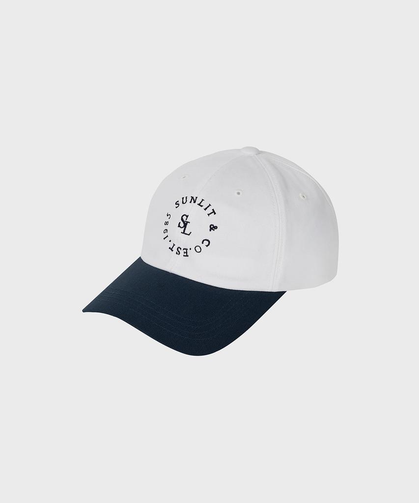 Sseonlis Lettering Ball Cap (White/Navy)