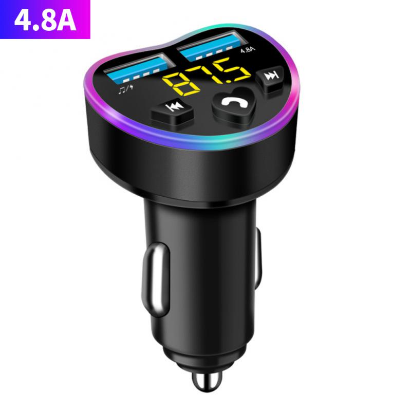 Q5 Auto Bluetooth FM vysílač Bezdrátový Duální USB Type-c Rychlé nabíjení MP3 Handsfree Audio přehrávač Autosada Autopříslušenství