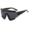 European and American fashion cycling windproof futuristic sunglasses outdoor driving sunscreen personalized men's and women's sunglasses
