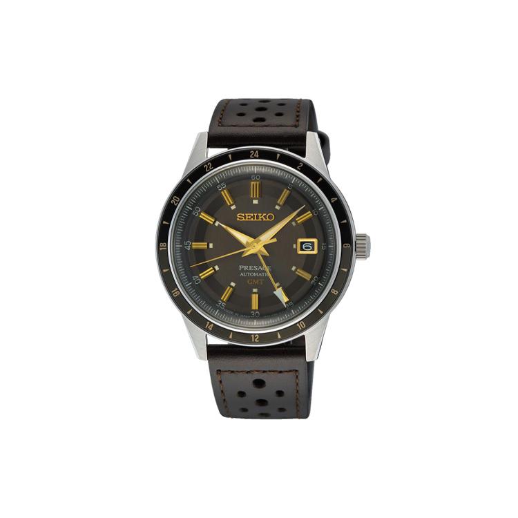 SEIKO Presage 50m Water Resistant Quartz Movement Leather Strap Watch Men s Watches SSK013JC Coffee Watch Dial