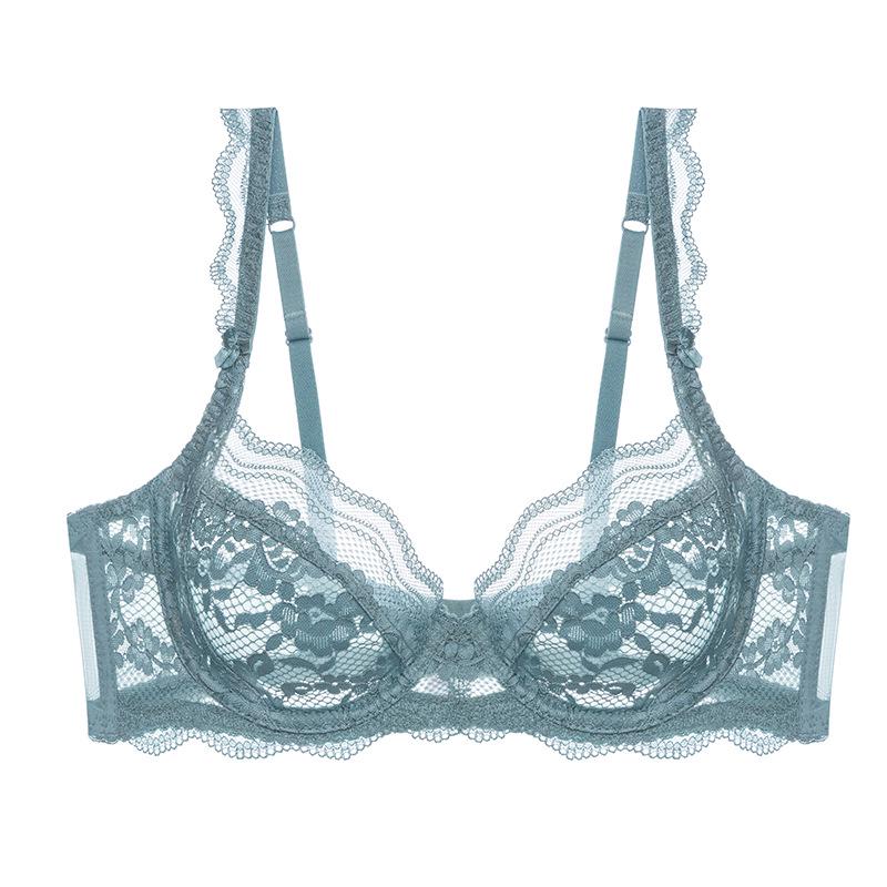 Sheer Lace Push-Up Bra: Breathable, Hollow Design for All Bust Sizes