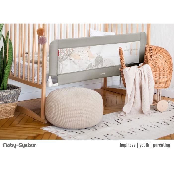 Barrière De Lit Bébé 0 - 18 Mois Barrière De Protection Pliable, Stable Durable Dimensions De Couverture : 145 X 40 Cm