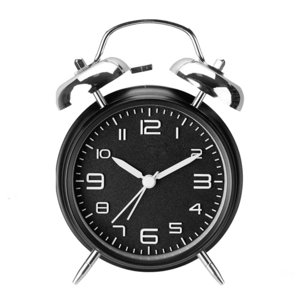 Metal Frame Silent Twin Bell Loud Alarm Clock Luminous Table Clock Student Alarm Clock  Living Room
