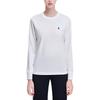 Polo Ralph Lauren T-skjorte Ss23 Ensfarget Rund hals Casual Pullover Langermet Dame Topper Hvit 323618711-001