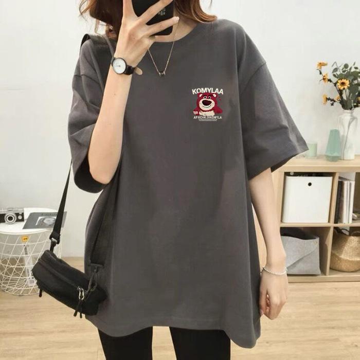 

Summer cotton short-sleeved t-shirt women s 2025 new fat mm large size women s clothing is thin and loose, covering the belly and Tibetan meat tops XXXL