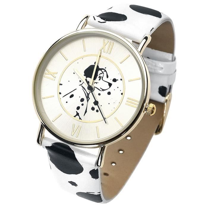 Montre bracelet Les 101 Dalmatiens - Noir/Blanc - Femme - Simili - Les 101 Dalmatiens
