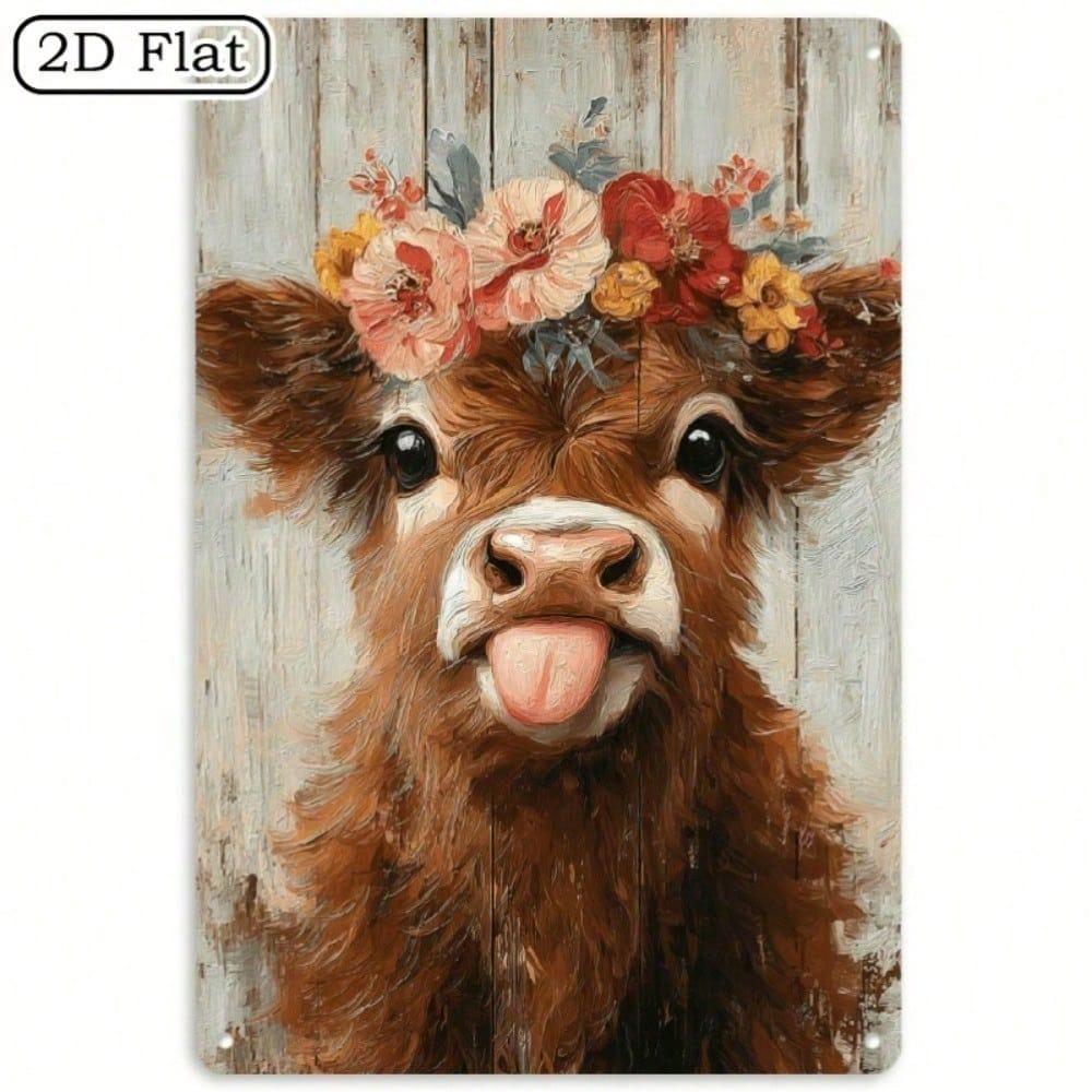 Vintage Cattle Ranch Metal Tin Sign 8x12 Inch Rustic Farmhouse Wall Art Country Western Decor Bar Garage Man Cave Outdoor