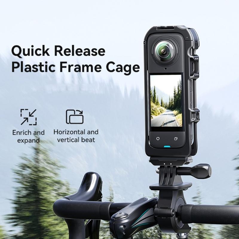 Fast Detachable Camera Cage Housing Shockproof For X5 Cameras Frames Enhances Heat Dissipation Mounting Systems