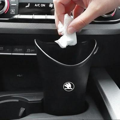 Pojemnik na parasol samochodowy Uchwyt Pojemnik na śmieci do Skoda Superb Fabia Kodiaq Karoq Octavia VRS Yeti Rapid Vision Roomster