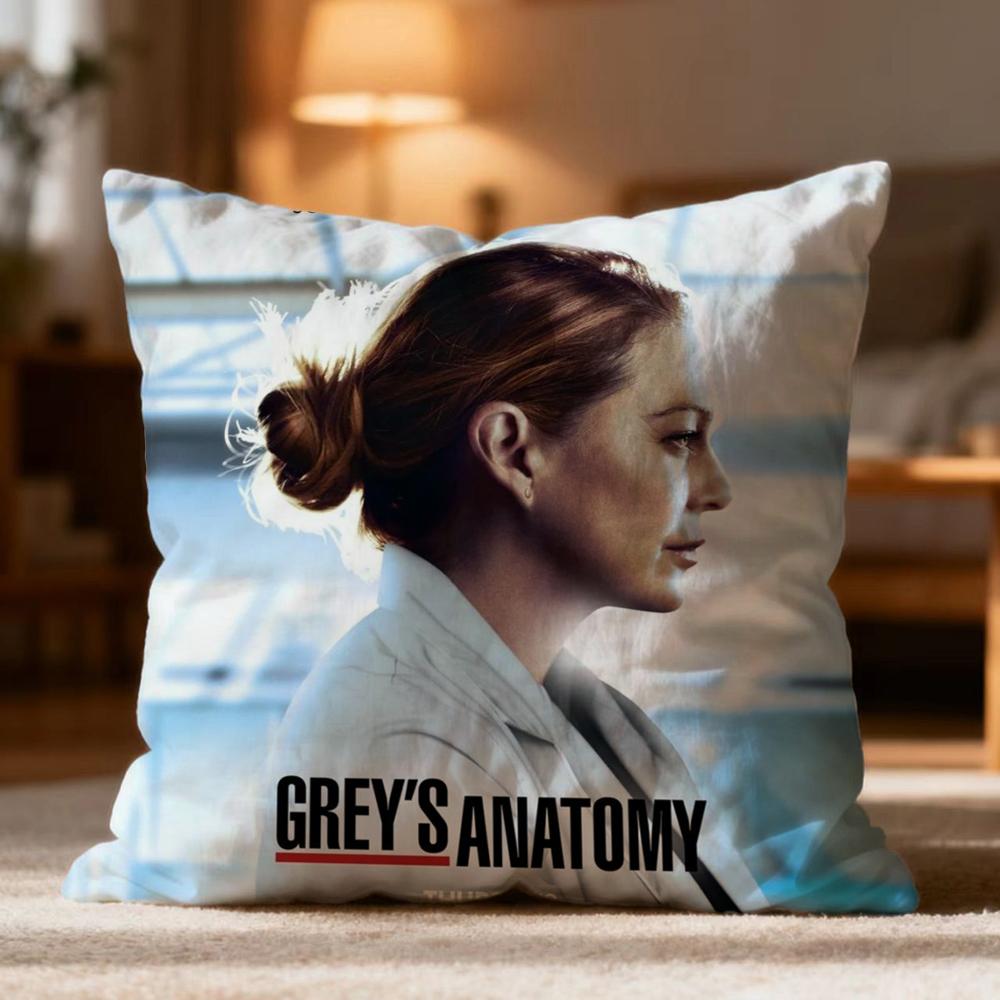 Popular GGrey's Anatomyer Cushion Cover Soft Washable Pillow Case Multi-Scene for Couch Bed Travel Office Use
