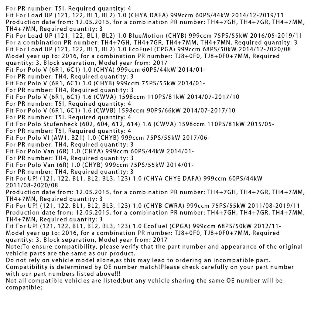 1Pcs Fuel Injector For Seat Arona Ibiza Skoda Fabia VW Golf Polo 1.0 04E906031H