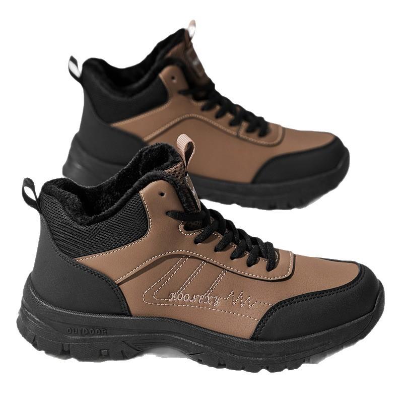 Large size velvet cotton shoes outdoor hiking shoes mountain camping travel shoes warm snow boots casual shoes