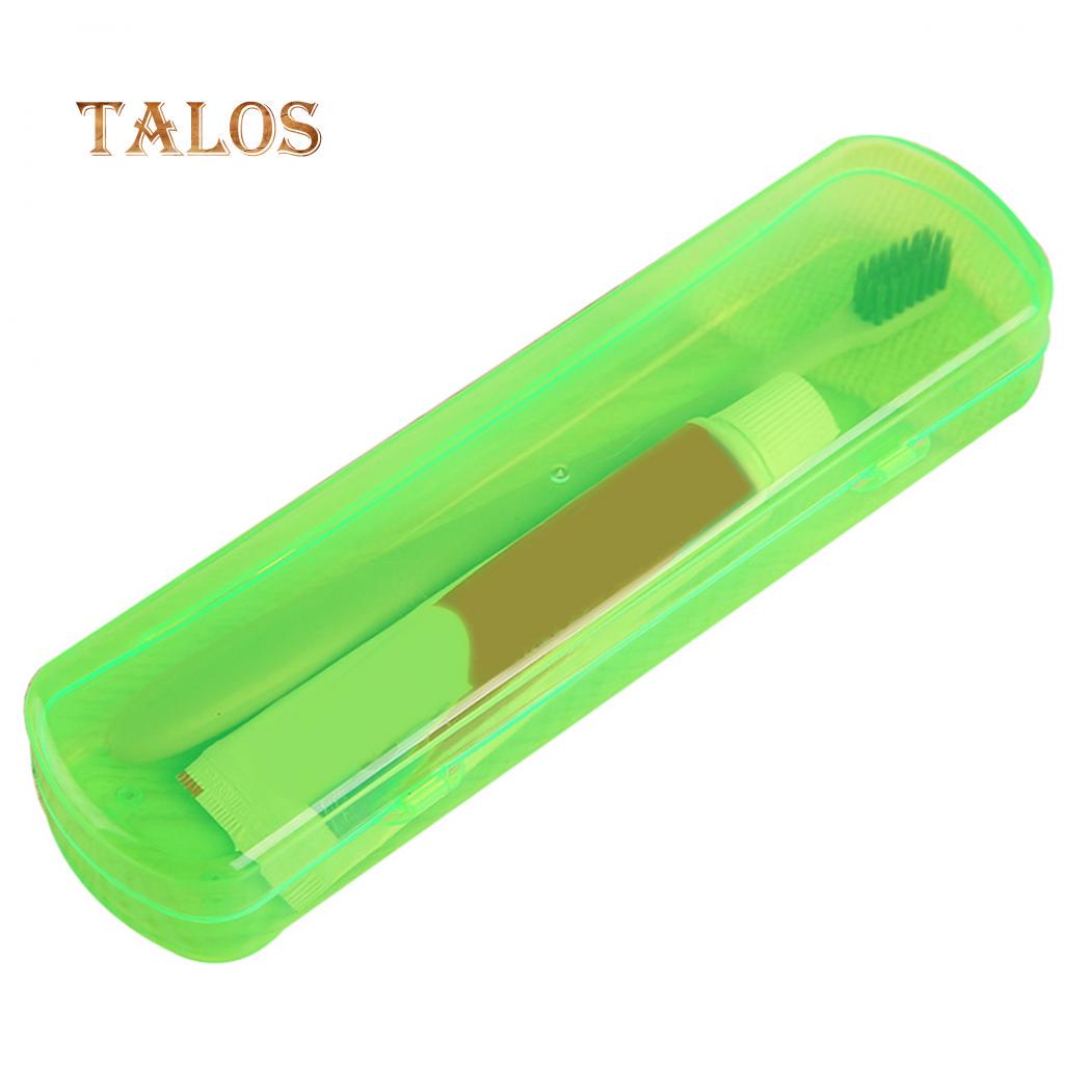 

Переносной контейнер для хранения зубной щетки и зубной пасты для путешествий зелёный