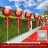 Outdoor Wedding Aisle Balloons - Double Happiness Yard Decorations