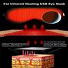 USB Heated Eye Mask Reusable Silk Steaming Eye Mask Massager for Sleeping Eye Puffiness Anti Dark Circle Patch Eye Care Relieve Fatigue Promote Sleep