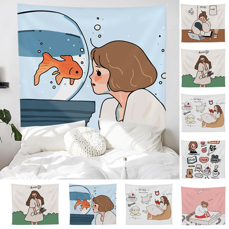Cartoon Wall Hanging Tapestry For Bedroom Or Living Room Decor Durable And Fashionable