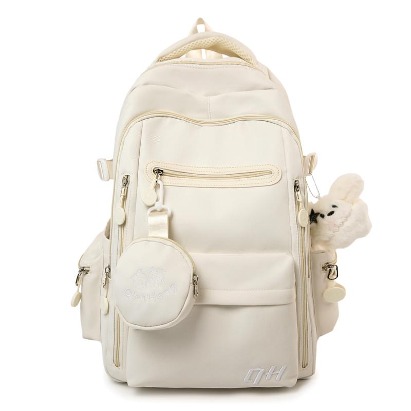 Women's Backpack Campus Large Capacity Backpack Student Schoolbag with Coin Purse