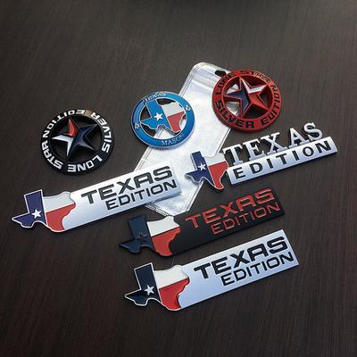 Personalized Three-dimensional Texas Version Car Sticker Lone Star Grille Modification
