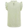 Summer Women's Solid Color Round Neck Small Fly Sleeve Slim Fit Top