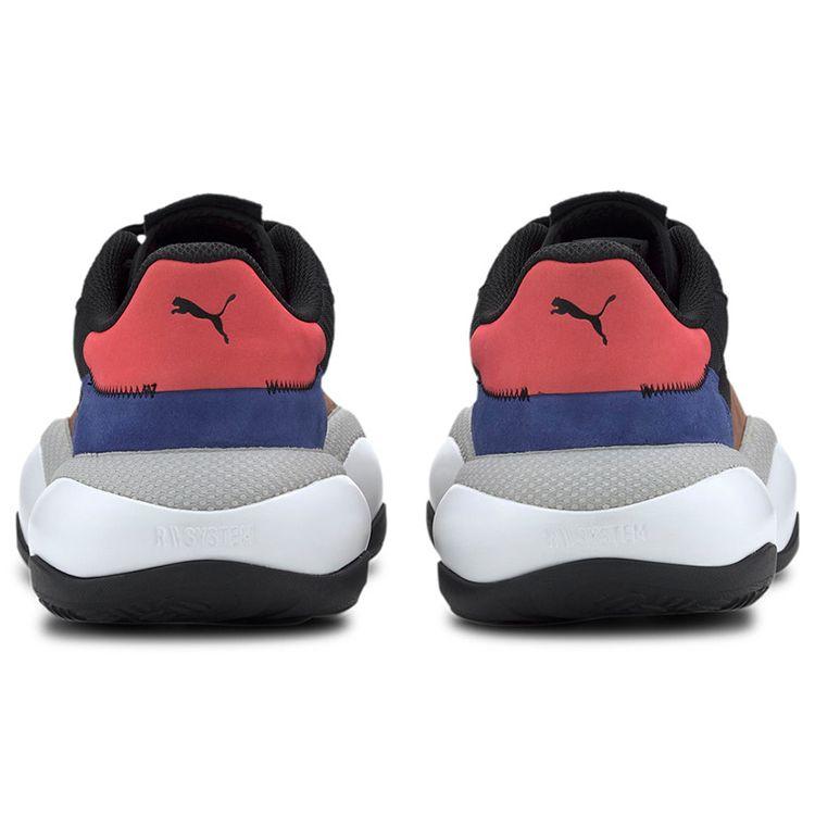Puma Alteration Premium Leather Black Blue Red Unisex Sneakers 371597-01