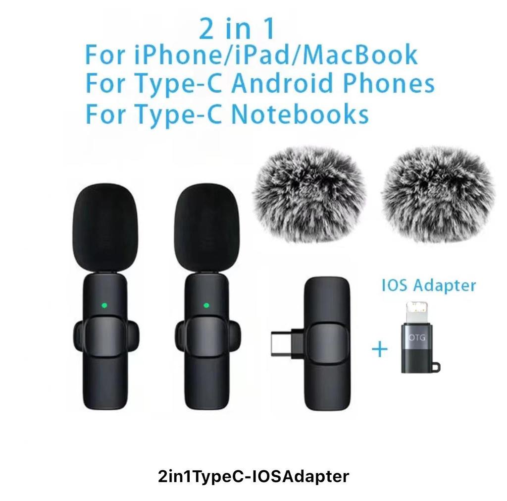 Microfon lavalieră wireless K1/K9/K6 cu Plug-and-Play și reducere a zgomotului pentru streaming live