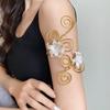 Vintage Open Arm Bangle Hollow Out Arm Ring Fashion Iris Flower Bracelet Gift