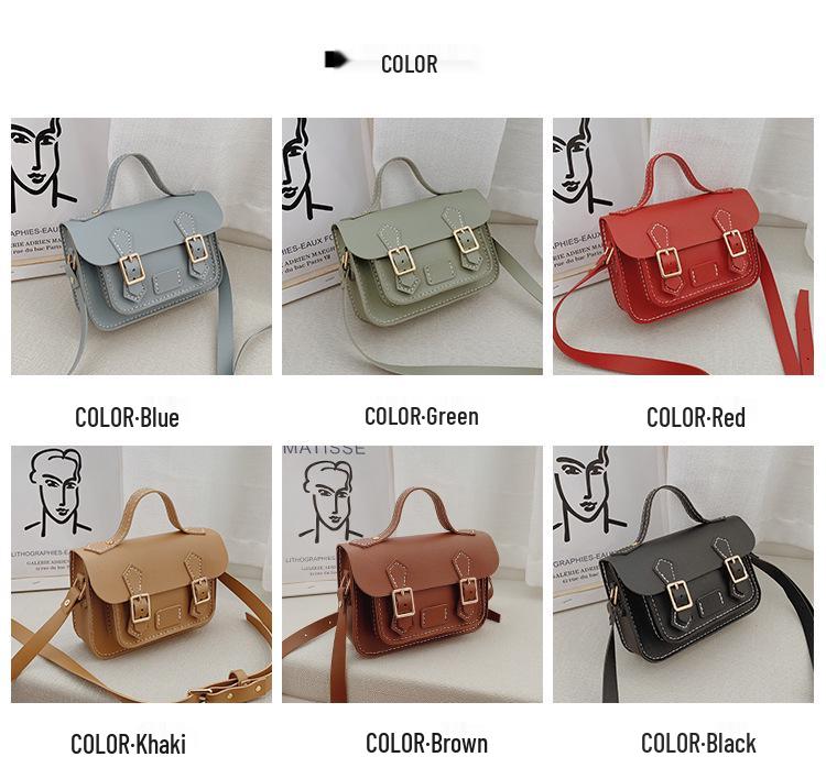 Cambridge DIY Handmade Color Block Woven Shoulder Crossbody Messenger Bag - Women's Trendy New Style