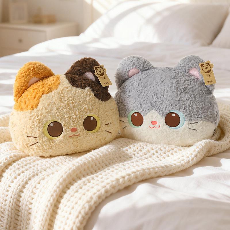Black Cat Plush Toy: Cute Snot Bear Series Lumbar Cushion & Children's Pillow
