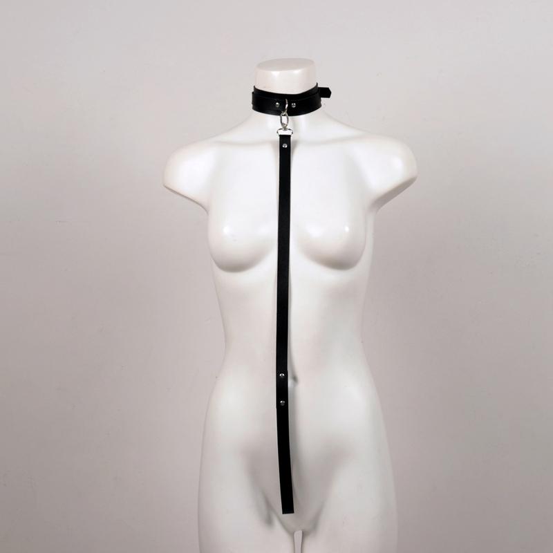 Frauen Kunstleder Halskette Set Bdsm Hals Harness Slave Leine Gothic Cosplay Körper Bondage Kragen Riemen Sex Requisiten