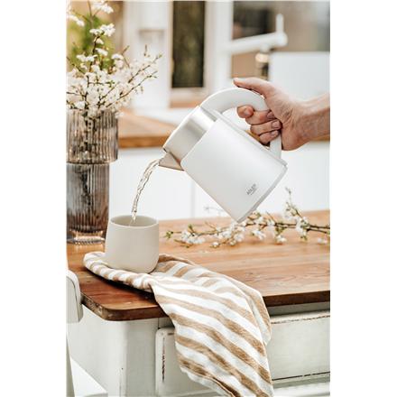 Adler | Kettle | AD 1372 | Electric | 800 W | 0.6 L | Plastic/Stainless Steel | 360° Rotational Base | White