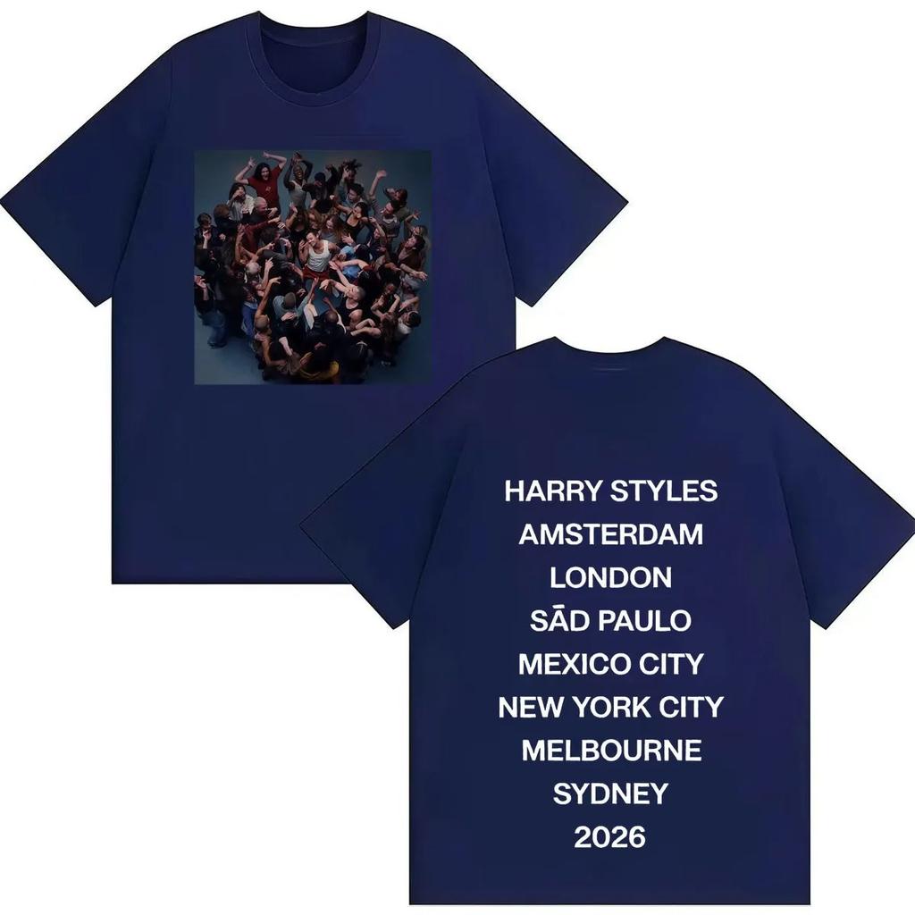 Harry Styles New Kiss All The Time Disco Occasionally Graphics Tops Unisex Yk Cotton Loose Short Sleeve Tshrit Streetwear