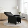 Recliner Chair Black Faux Leather