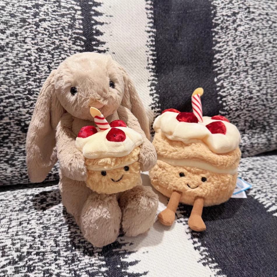 

Strawberry Cake Rabbit Plush Doll Gift for Girls 25 cm