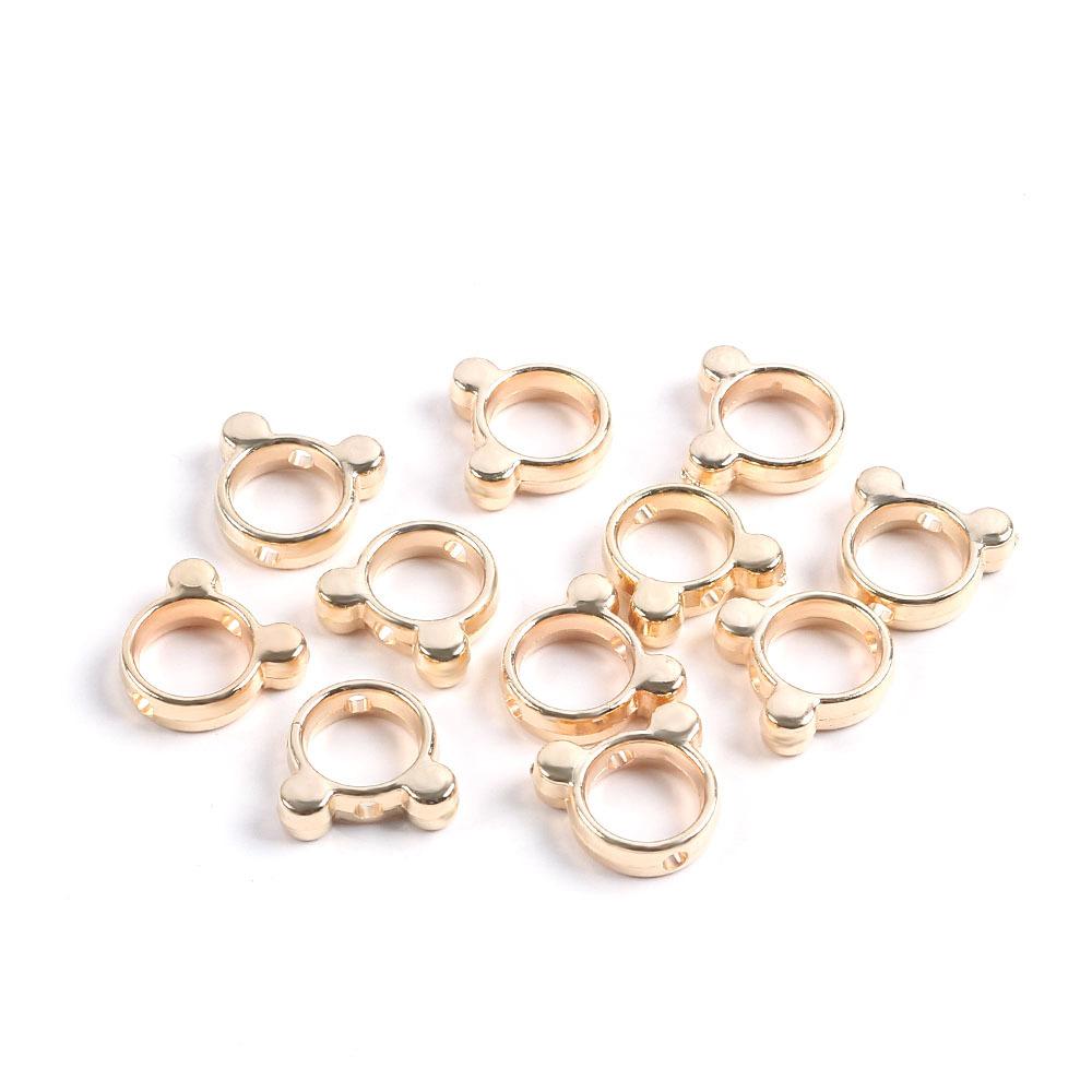 Ccb Gold Electroplated Cat Head Star Love Flower Square Spacer Beads Diy Necklace Bracelet Earrings Jewelry Accessories