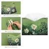 Space Saving Paper Holder PU Leather Tissue Box Cover with Wild Rose/Sunflower Pattern, Foldable Desktop Organizer, Napkin Case, Facial Organizer