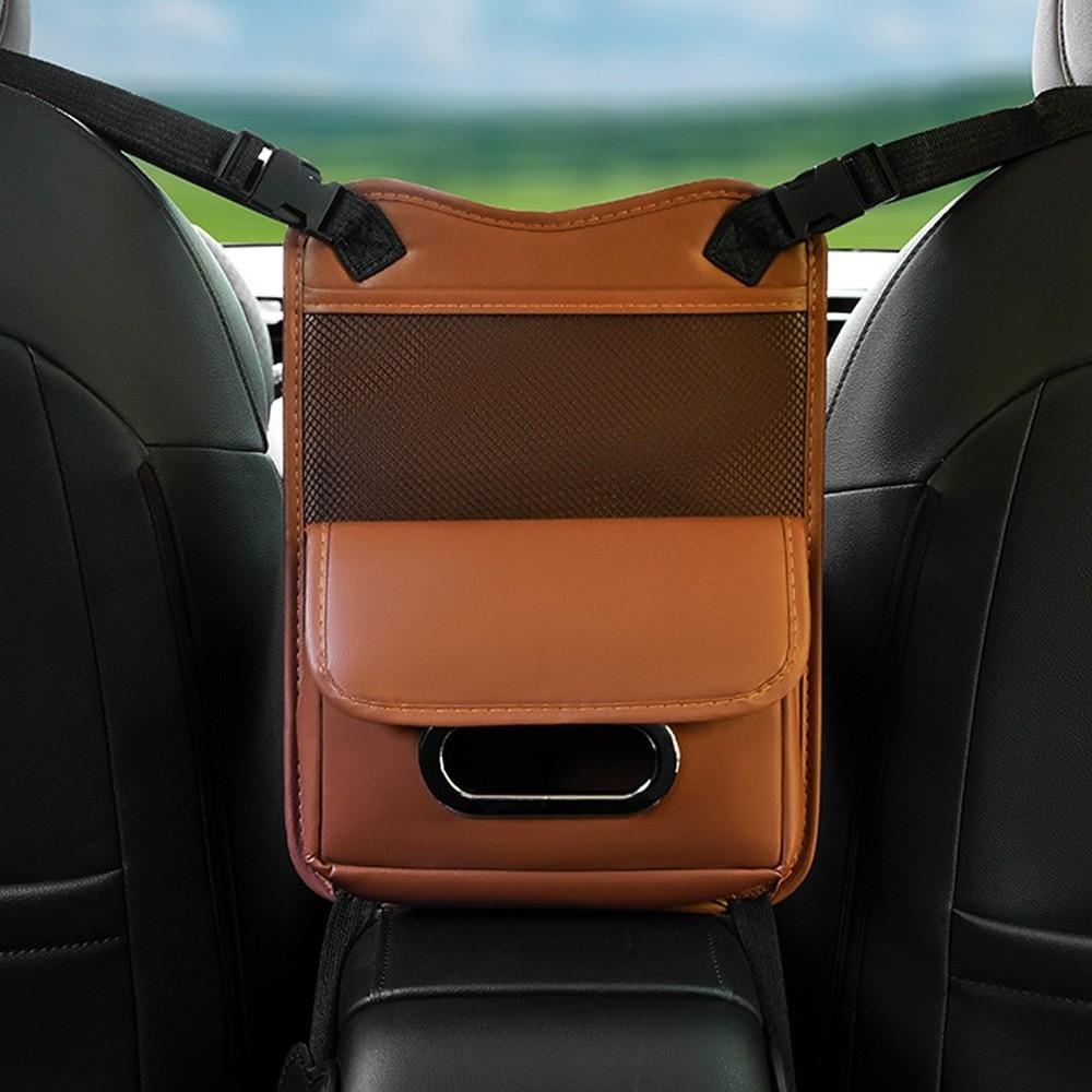 PU Leather Storage Pouch Large Capacity Car Organizer New Car Between Seats Storage Bag  Universal