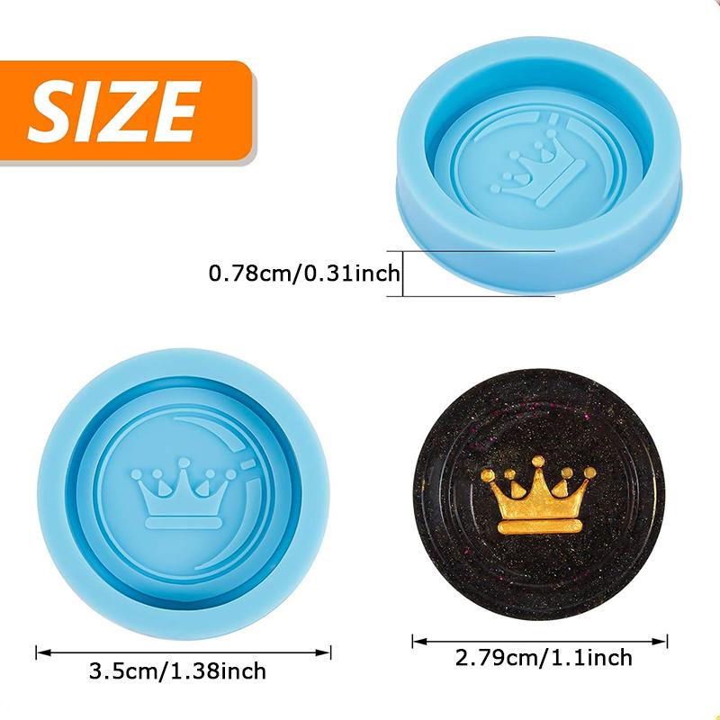 WTEMPO Blue Resin International Chess Silicone Molds DIY Resin Epoxy Round Molds Chess Resin Casting Molds Home Decorations Making Molds